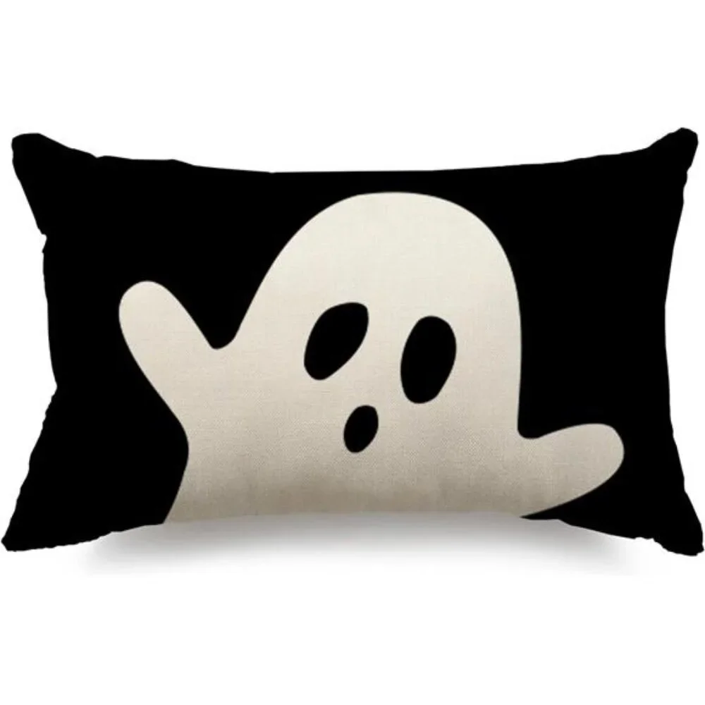 Halloween Pillow Cover 12x20 Ghost Pillow Covers Outdoor Halloween Decorations